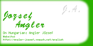 jozsef angler business card